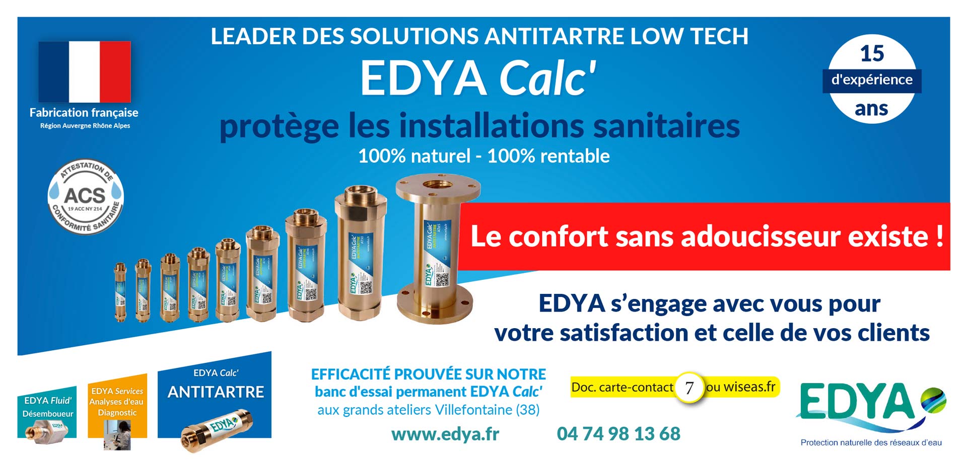 EDYA Calc, gamme DN10 au DN65 (brides)